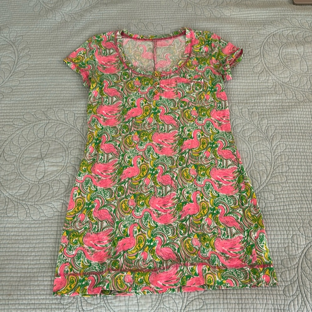 Lilly Pulitzer flamingo dress M